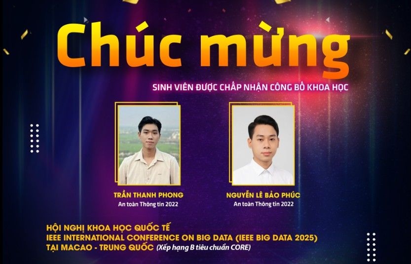 InSecLab - Chúc mừng sinh viên ngành An toàn Thông tin có bài báo được chấp nhận đăng tại Kỷ yếu Hội nghị Khoa học quốc tế IEEE 