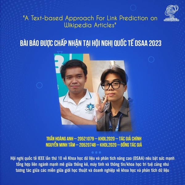 Congratulations to the 2 Data Science students for having their scientific paper published at the International Conference on Data Science and Advanced Analytics (DSAA).