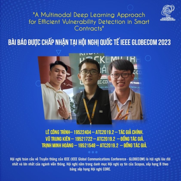 Congratulations to the students for having their scientific paper published at the reputable Scopus-ranked conference, IEEE Global Communications Conference (GLOBECOM). Here's the information about the paper: