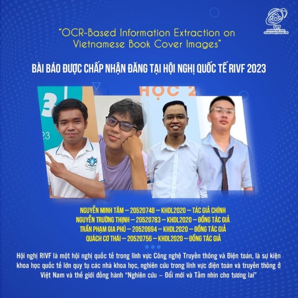 Students from Data Science Department Publish Scientific Paper at RIVF 2023 International Conference