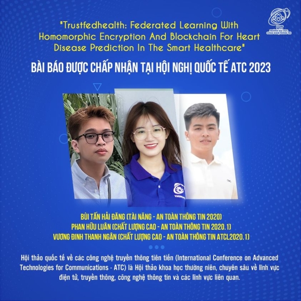 Congratulations to the 3 Information Security students for having their scientific paper published at ATC 2023 Conference
