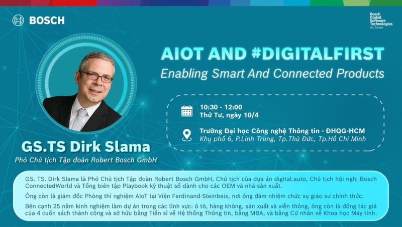 Workshop on AIOT AND DIGITALFIRST Exchange and Discussion with Prof. Dr. Dirk Slama, Vice President of Robert Bosch GMBH Group