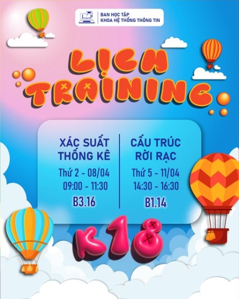 Announcement of Midterm Training Schedule - K18