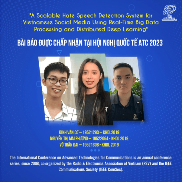 Congratulations to the 3 Data Science students for having their scientific paper published at ATC 2023 Science Conference