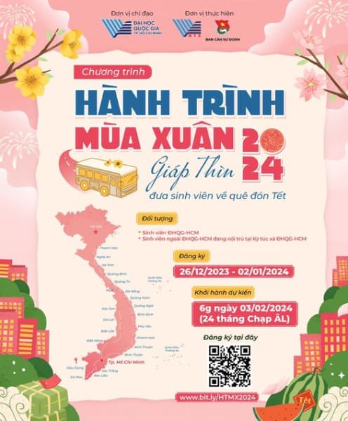 Open registration form for the journey 'Spring Journey - Bringing students home for Tet Giap Thin 2024