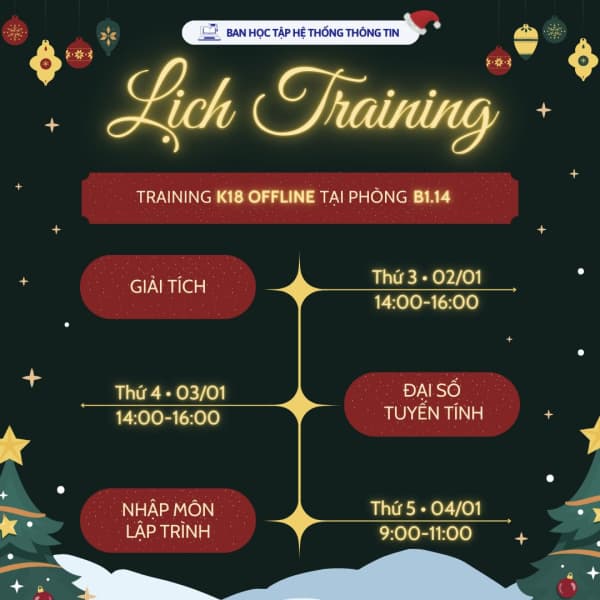[BHT Information Systems] Semester-end Training Schedule - K17 & K18