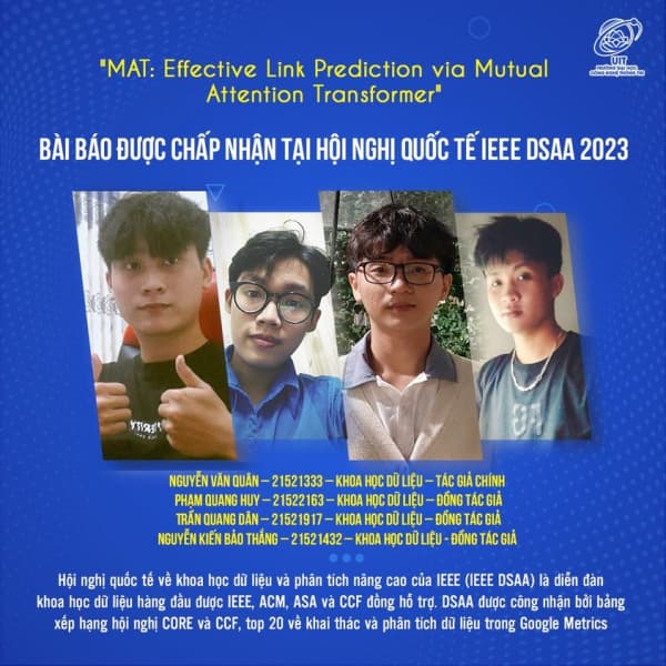 The Data Science student group has a paper accepted for presentation at the IEEE International Conference on Data Science and Advanced Analytics (IEEE DSAA) 