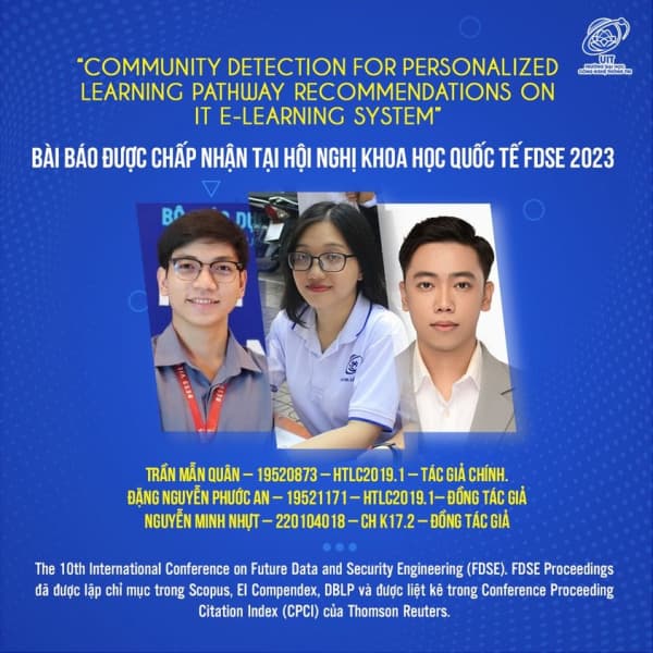  Congratulations to the UIT student team on having their scientific paper published at the FDSE 2023 International Conference