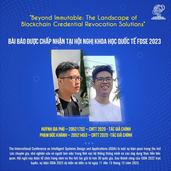  Congratulations to the UIT Student Team for their Scientific Paper Published at the ISDA 2023 International Conference