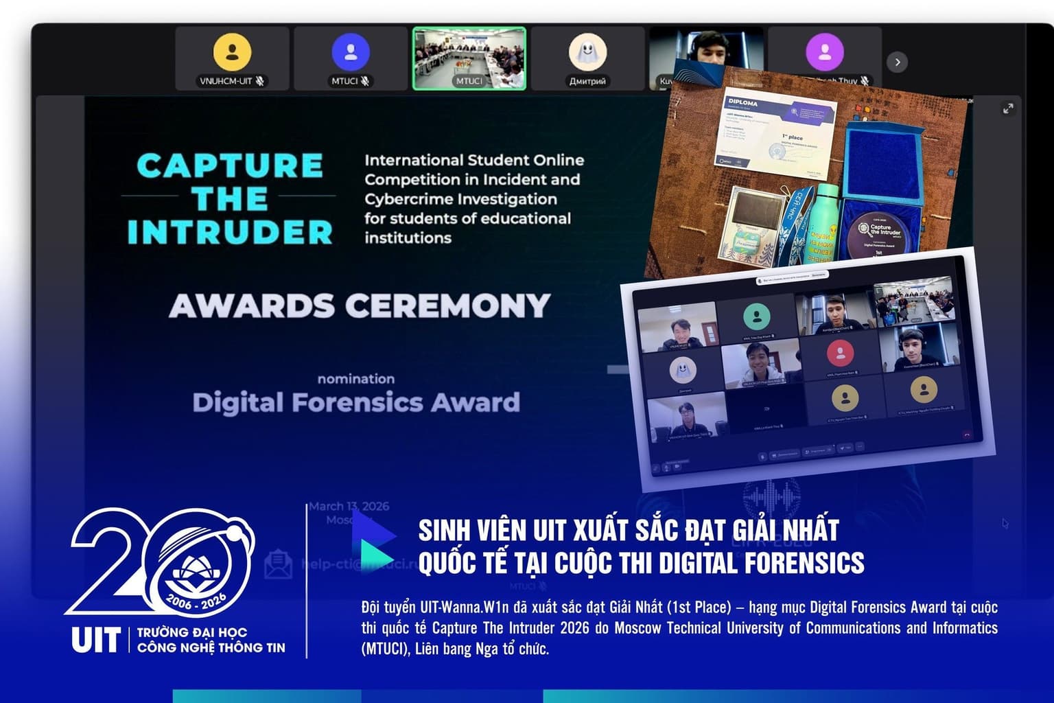 UIT Students Secure First Place at Capture The Intruder 2026 International Competition