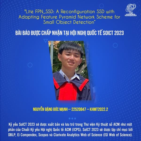 Congratulations to Nguyen Dang Duc Manh for having a scientific paper published at the International Conference SOICT 2023! 