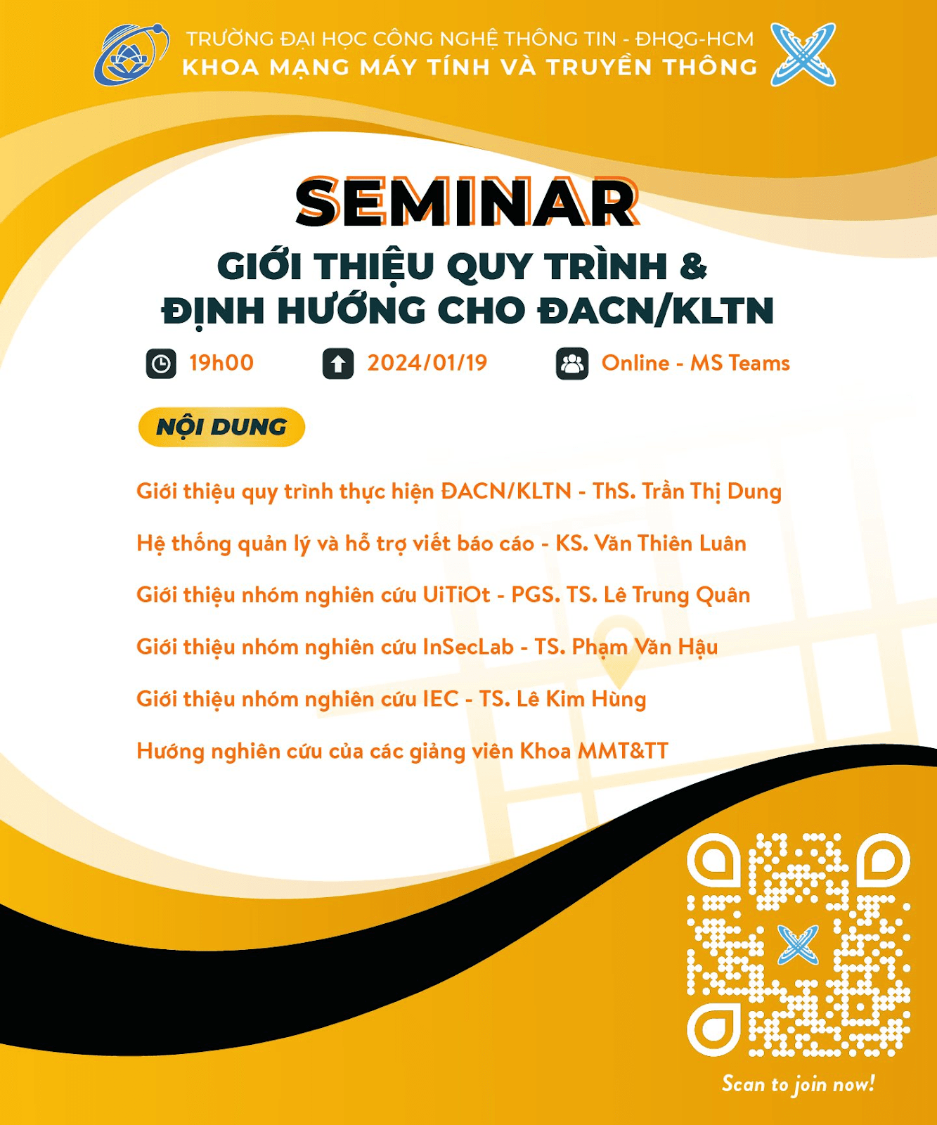 Seminar on Introducing Procedures and Directions for Specialized Projects and Thesis for the Faculty of Computer Networks and Communications