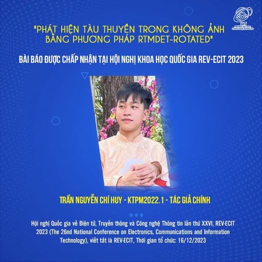 Tran Nguyen Chi Huy - A student with a scientific paper at the REV-ECIT 2023 National Science Conference