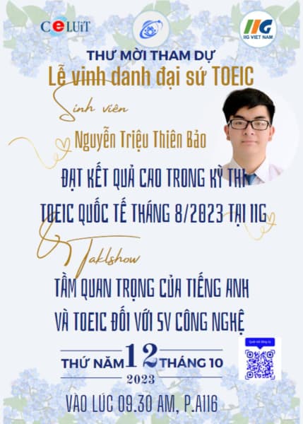 Announcement of the TOEIC Ambassador Awards Ceremony - Nguyen Trieu Thien Bao
