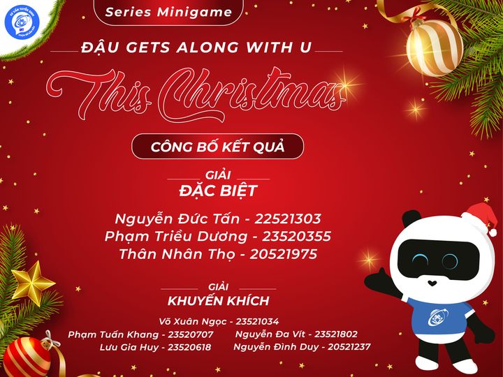 A red and white card with a cartoon panda and ornaments

Description automatically generated