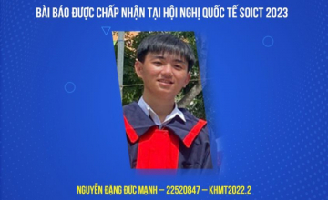 Nguyễn Đặng Đức Mạnh: A Sophomore Student Excellently Completes a Scientific Research Paper Published at an International Conference.