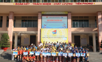 More than 150 union members participated in the Sepak Takraw Tournament to celebrate the 79th anniversary of the establishment of the People's Army of Vietnam (December 22, 1944 - December 22, 2023).