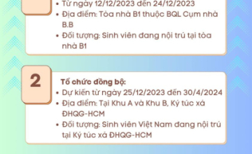 [University Dormitory Announcement] Online Temporary Residence Registration for Dormitory Students 2023 - 2024