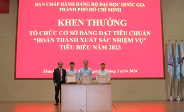 The Party Committee of the University of Information Technology - VNU-HCM Honored with Certificate of Merit for Outstanding Completion of Exemplary Tasks in 2023