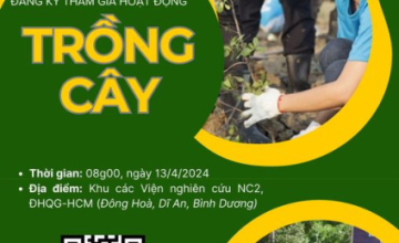 Register to participate in tree planting activities in the ĐHQG-HCM urban area