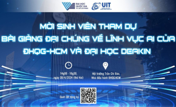 Invitation for Students to Attend the AI Lecture by VNUHCM and Deakin University